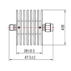HS-XXdB 20W Fixed Attenuator With SMA Type (8G)